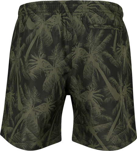 Short de bain  de Urban Classics - Short De Bain - Palmiers - S à 5XL - pour Homme - noir/olive - Urban Classics - View 2
