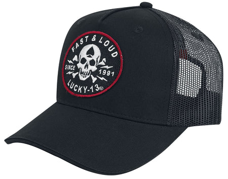 Casquette Rockabilly de Lucky 13 - Casquette Camionneur Fast And Loud - pour Unisexe - noir - Lucky 13