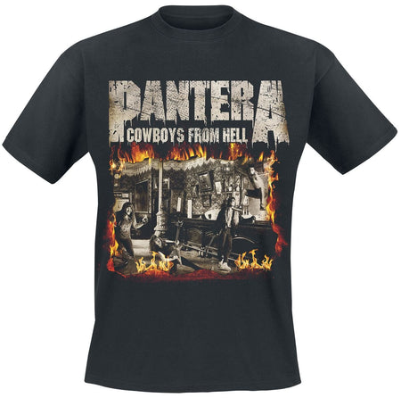 T-Shirt Manches courtes  de Pantera - Cowboys From Hell - Fire Frame - S à XXL - pour Homme - noir - Pantera