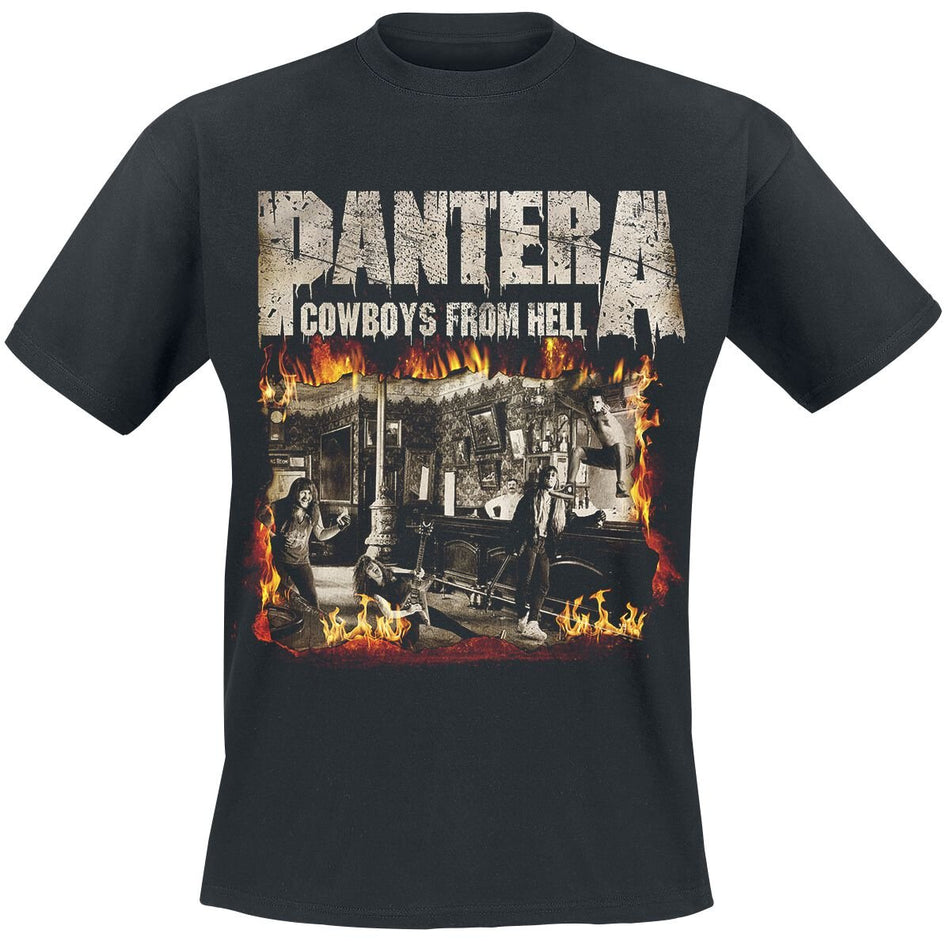 T-Shirt Manches courtes  de Pantera - Cowboys From Hell - Fire Frame - S à XXL - pour Homme - noir - Pantera