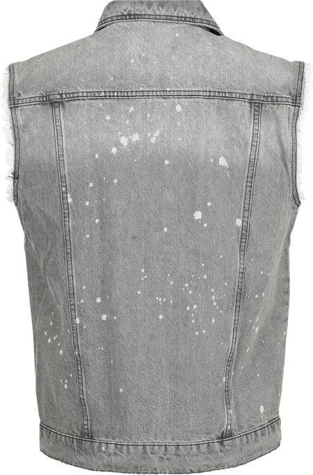 Veste  de Forplay - Vestes Sans Manches Destroyed En Denim - S à XXL - pour Homme - gris - Forplay - View 2