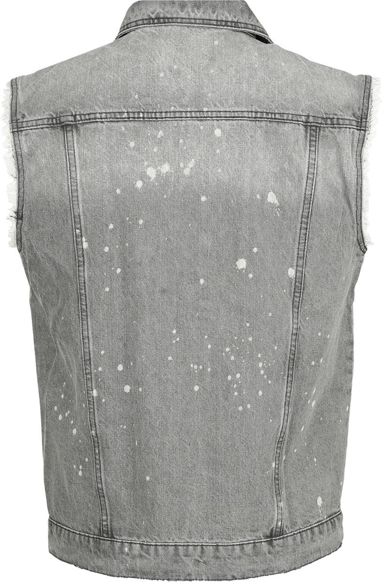 Veste  de Forplay - Vestes Sans Manches Destroyed En Denim - S à XXL - pour Homme - gris - Forplay - View 2