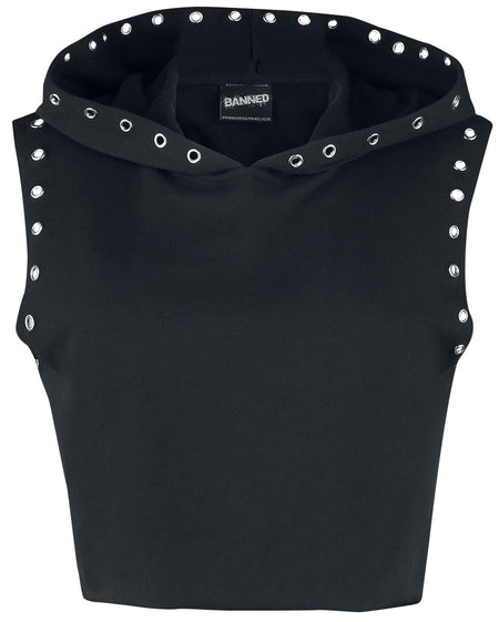 Top Gothic de Banned Alternative - Haut À Capuche B Movie - S à XL - pour Femme - noir - Banned Alternative