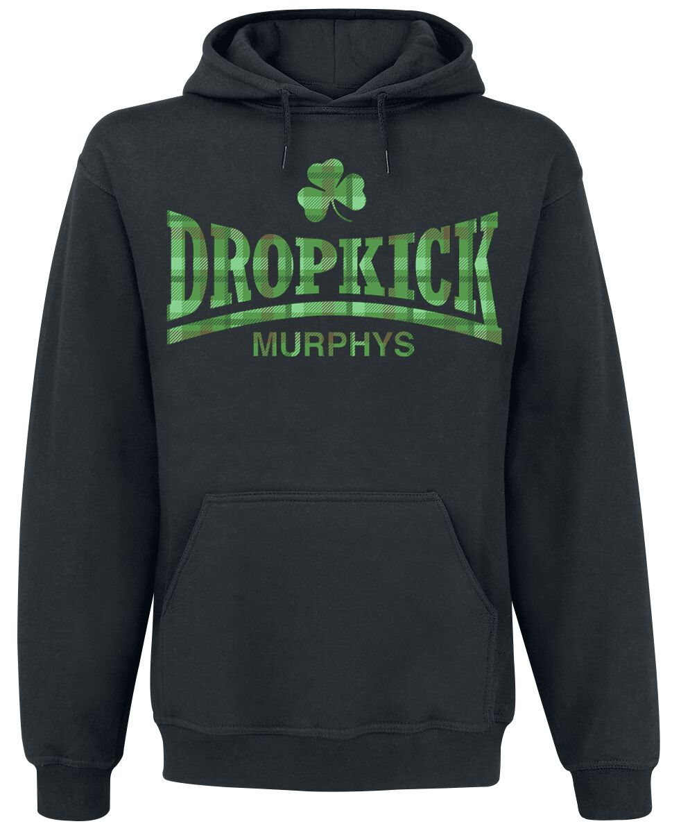 Sweat-shirt à capuche  de Dropkick Murphys - Fighter Plaid - S à XXL - pour Homme - noir - Dropkick Murphys