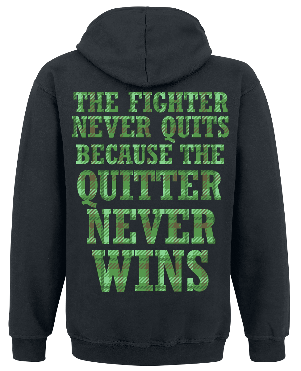 Sweat-shirt à capuche  de Dropkick Murphys - Fighter Plaid - S à XXL - pour Homme - noir - Dropkick Murphys - View 2