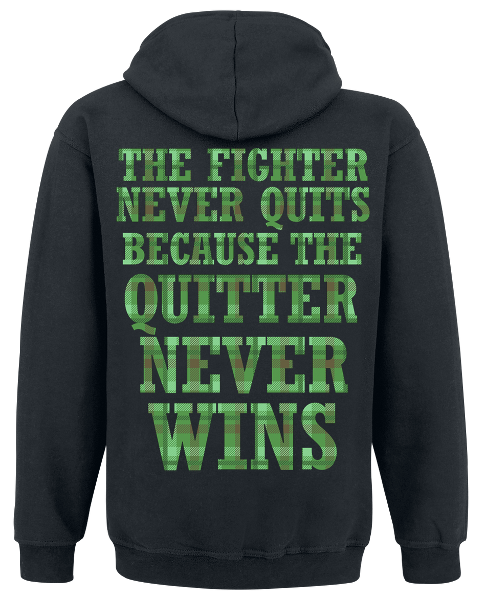 Sweat-shirt à capuche  de Dropkick Murphys - Fighter Plaid - S à XXL - pour Homme - noir - Dropkick Murphys - View 2