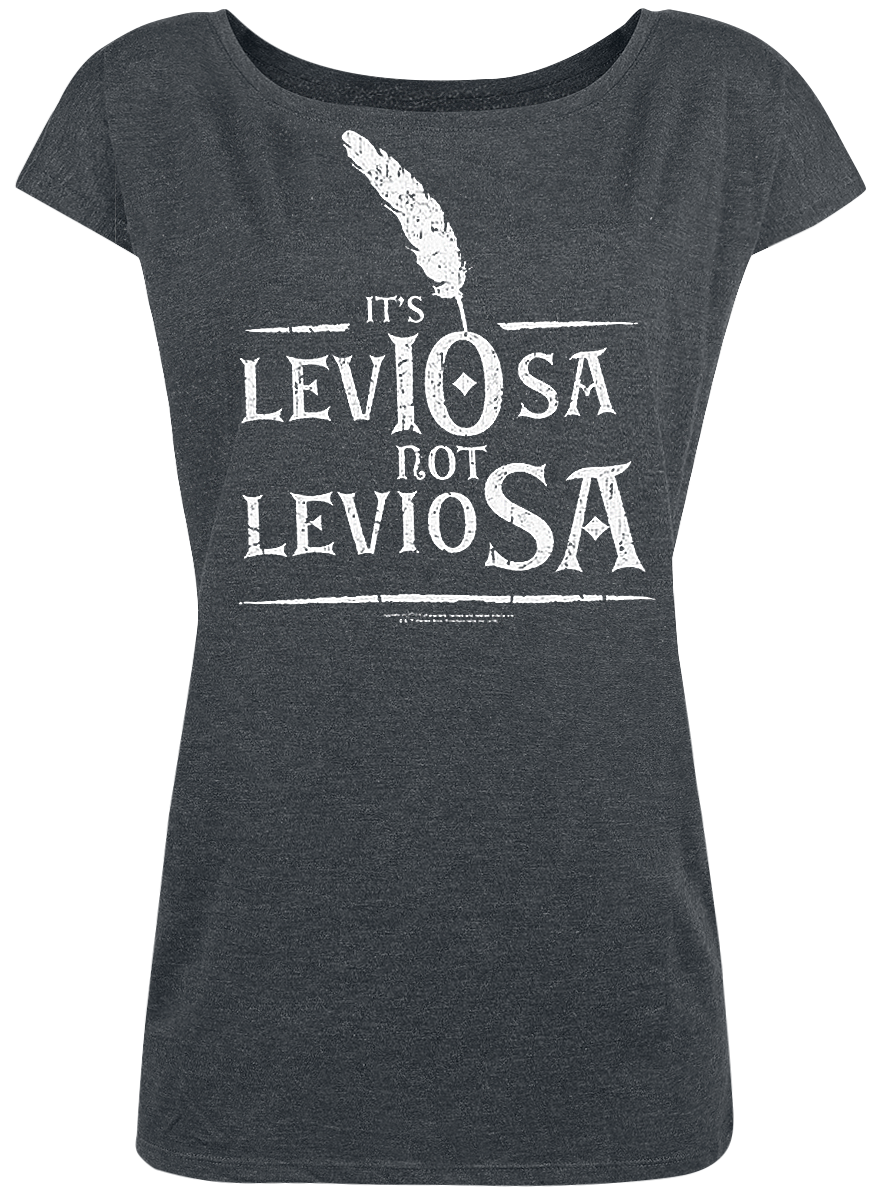 T-Shirt Manches courtes  de Harry Potter - Leviosa - S à 5XL - pour Femme - gris sombre chiné - Harry Potter - View 2