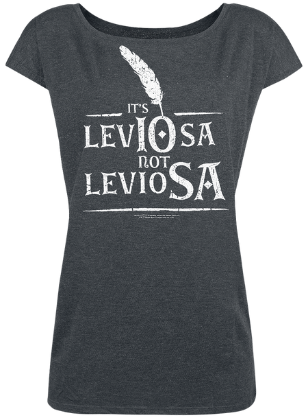 T-Shirt Manches courtes  de Harry Potter - Leviosa - S à 5XL - pour Femme - gris sombre chiné - Harry Potter - View 2