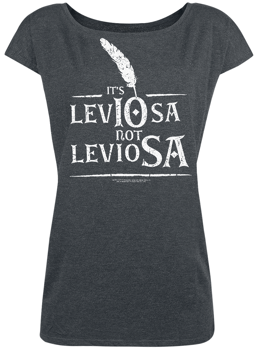 T-Shirt Manches courtes  de Harry Potter - Leviosa - S à 5XL - pour Femme - gris sombre chiné - Harry Potter - View 2