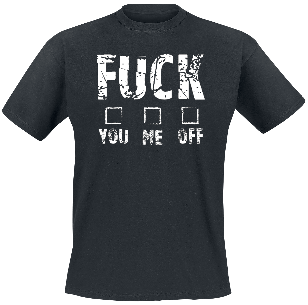 T-Shirt Manches courtes Fun de Slogans - Coffret Cadeau - Fuck You Me Off - M à 3XL - pour Homme - noir - Slogans - View 2
