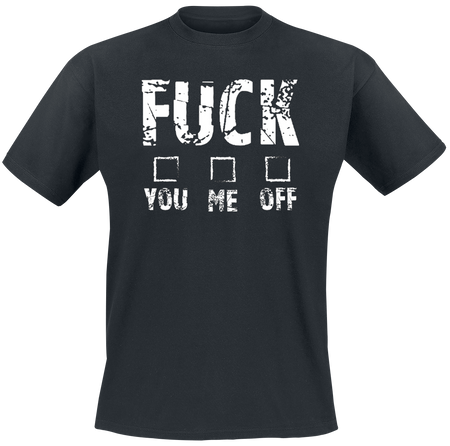 T-Shirt Manches courtes Fun de Slogans - Coffret Cadeau - Fuck You Me Off - M à 3XL - pour Homme - noir - Slogans - View 2