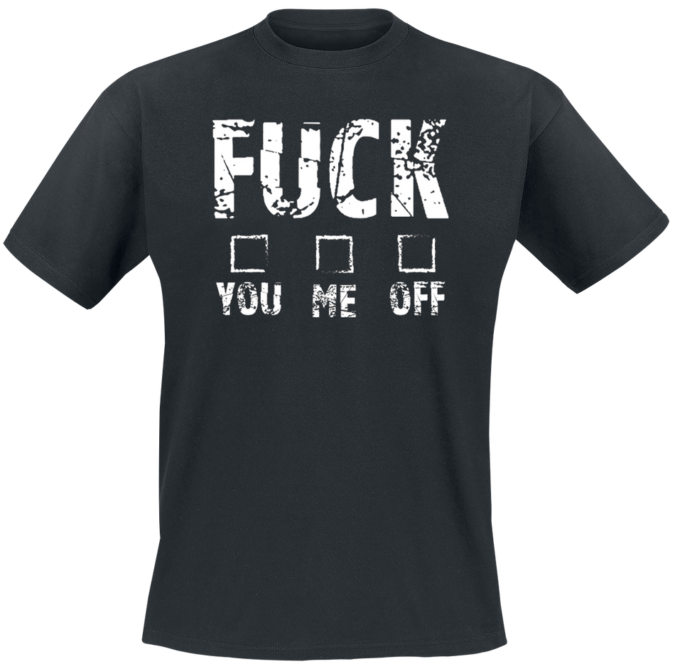 T-Shirt Manches courtes Fun de Slogans - Coffret Cadeau - Fuck You Me Off - M à 3XL - pour Homme - noir - Slogans - View 2