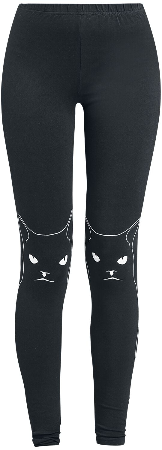 Legging Rockabilly de Jawbreaker - Salem Chaton Grincheux - S à 4XL - pour Femme - noir - Jawbreaker