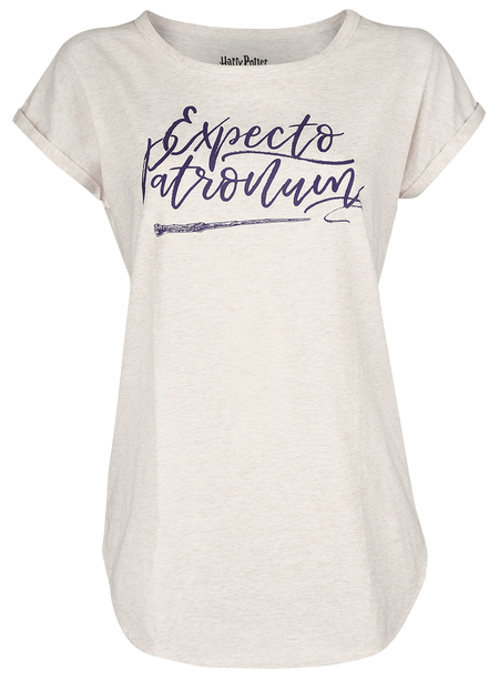 T-Shirt Manches courtes  de Harry Potter - Patronus UV - S à XXL - pour Femme - crème marbrée - Harry Potter - View 2