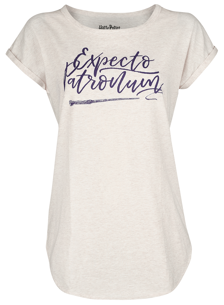 T-Shirt Manches courtes  de Harry Potter - Patronus UV - S à XXL - pour Femme - crème marbrée - Harry Potter - View 2