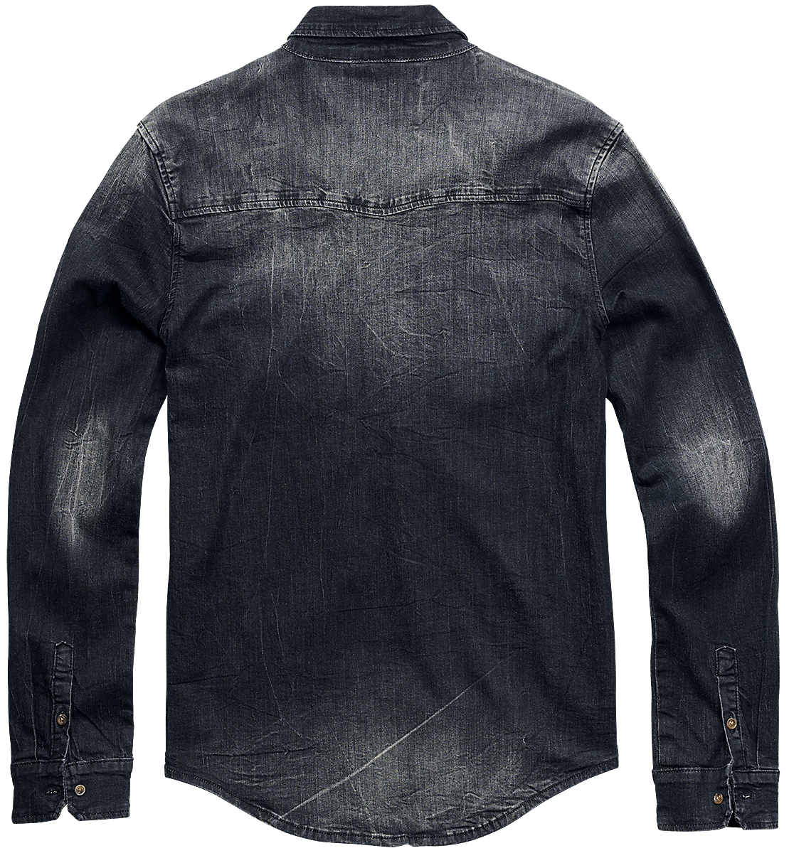 Chemise en jean  de Brandit - Chemise En Jean Riley - S à 5XL - pour Homme - noir - Brandit - View 2