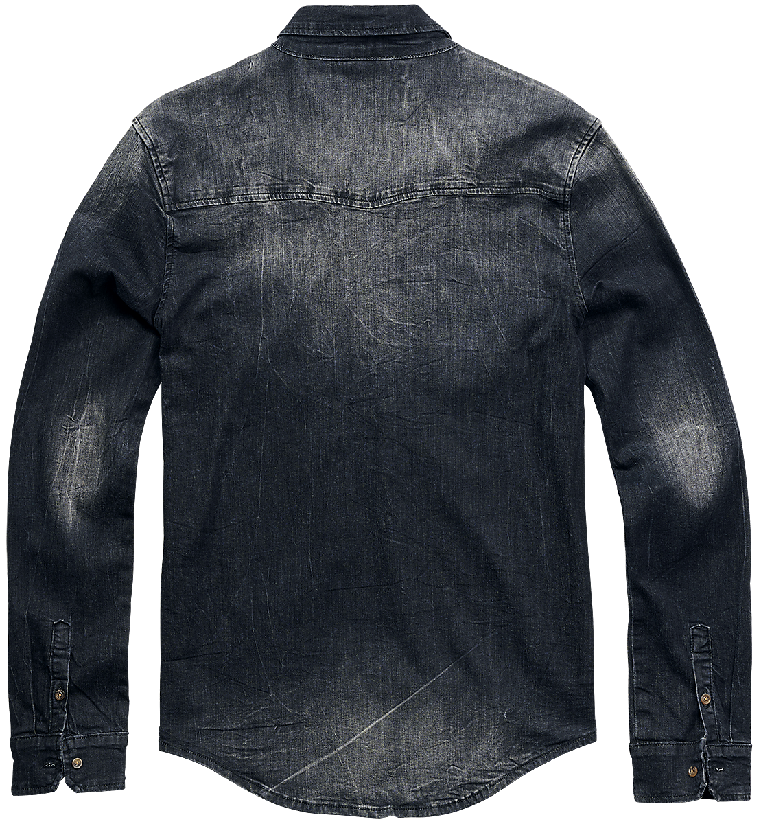 Chemise en jean  de Brandit - Chemise En Jean Riley - S à 5XL - pour Homme - noir - Brandit - View 2