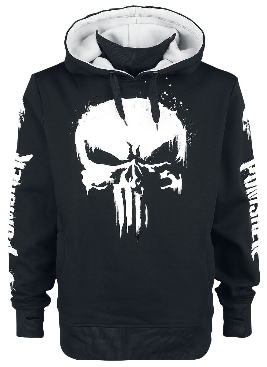 Sweat-shirt à capuche Disney de The Punisher - Skull - M à 5XL - pour Homme - noir - The Punisher
