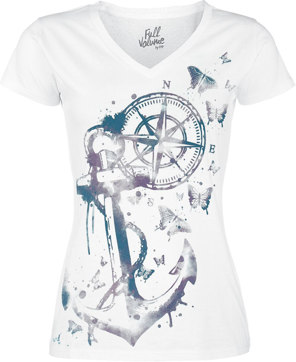 T-Shirt Manches courtes  de Full Volume by EMP - Shades Of Truth - S à XXL - pour Femme - blanc - Full Volume by EMP