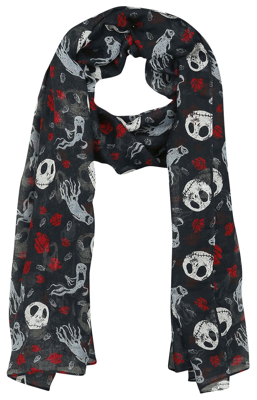Foulard Disney de L'Étrange Noël De Monsieur Jack - Jack Skellington - Fantômes & Roses - pour Femme - multicolore - L'Étrange Noël De Monsieur Jack