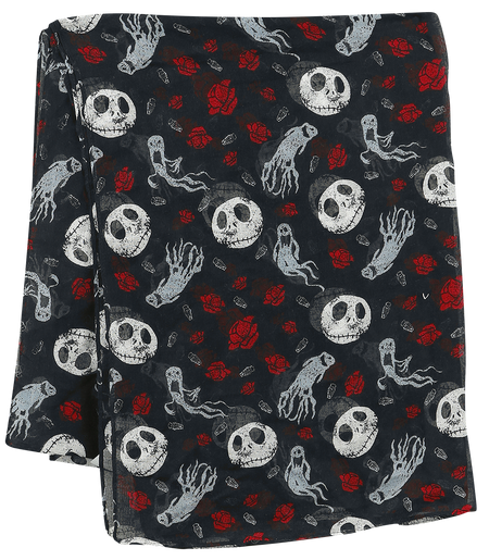 Foulard Disney de L'Étrange Noël De Monsieur Jack - Jack Skellington - Fantômes & Roses - pour Femme - multicolore - L'Étrange Noël De Monsieur Jack - View 2