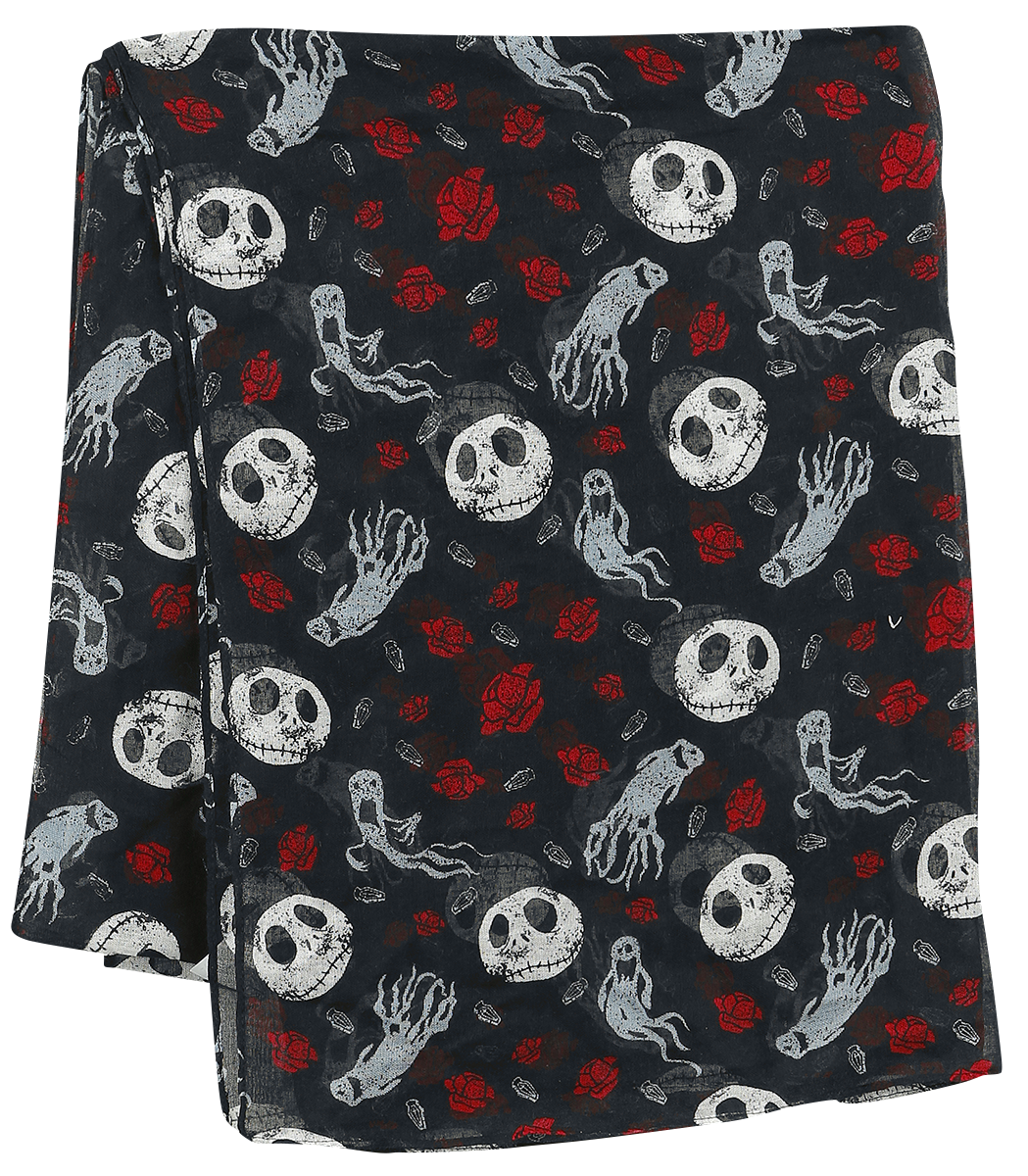 Foulard Disney de L'Étrange Noël De Monsieur Jack - Jack Skellington - Fantômes & Roses - pour Unisexe - multicolore - L'Étrange Noël De Monsieur Jack - View 2
