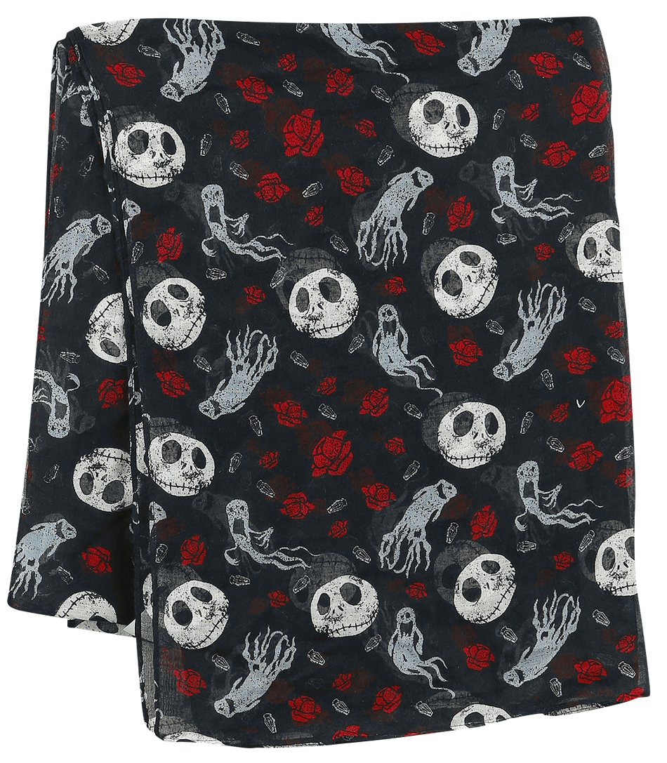 Foulard Disney de L'Étrange Noël De Monsieur Jack - Jack Skellington - Fantômes & Roses - pour Unisexe - multicolore - L'Étrange Noël De Monsieur Jack - View 2