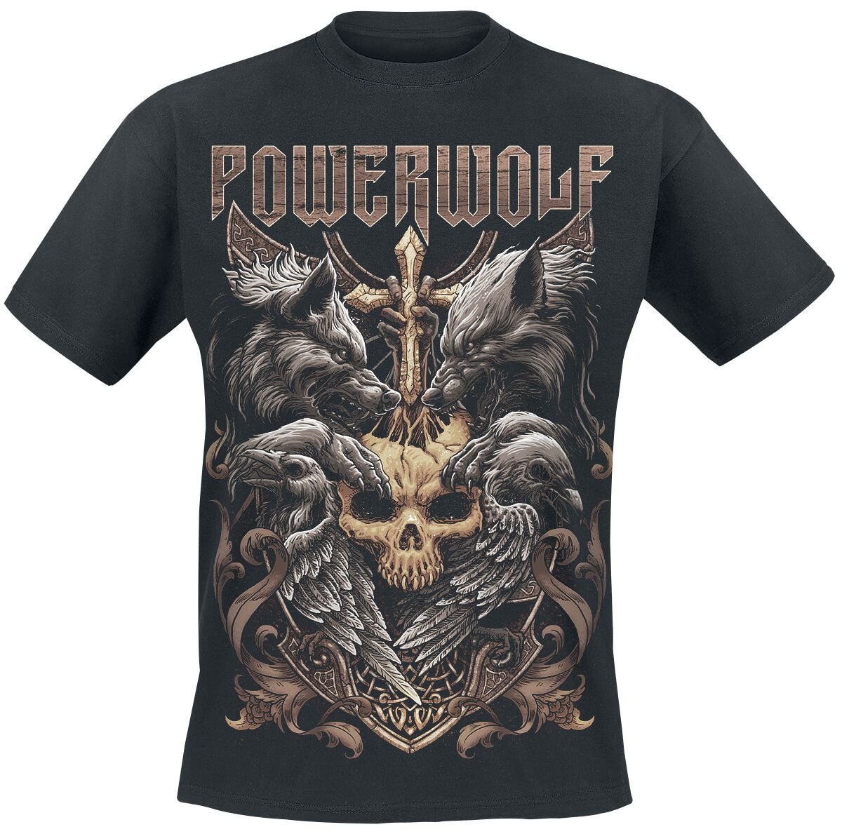 T-Shirt Manches courtes  de Powerwolf - Wolves & Ravens - S à 3XL - pour Homme - noir - Powerwolf