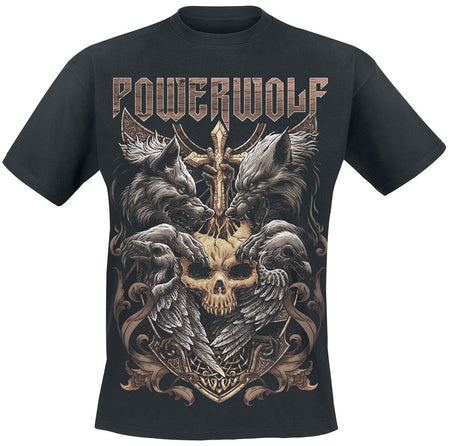 T-Shirt Manches courtes  de Powerwolf - Wolves & Ravens - S à 3XL - pour Homme - noir - Powerwolf