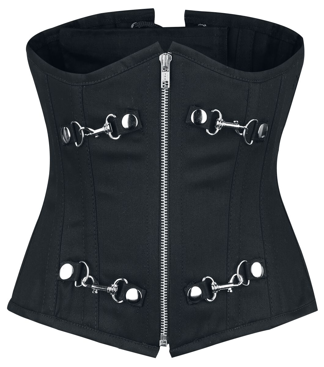 Ceinture Corset Gothic de Burleska - Alternate - S à XXL - pour Femme - noir - Burleska