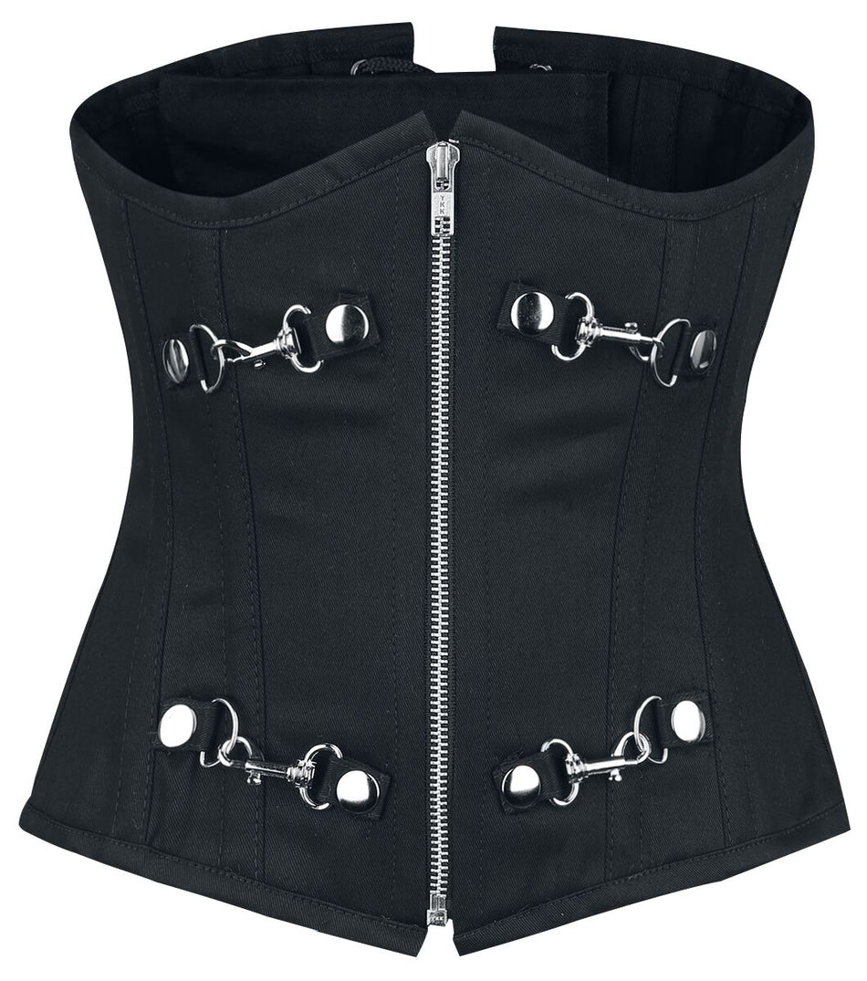 Ceinture Corset Gothic de Burleska - Alternate - S à XXL - pour Femme - noir - Burleska