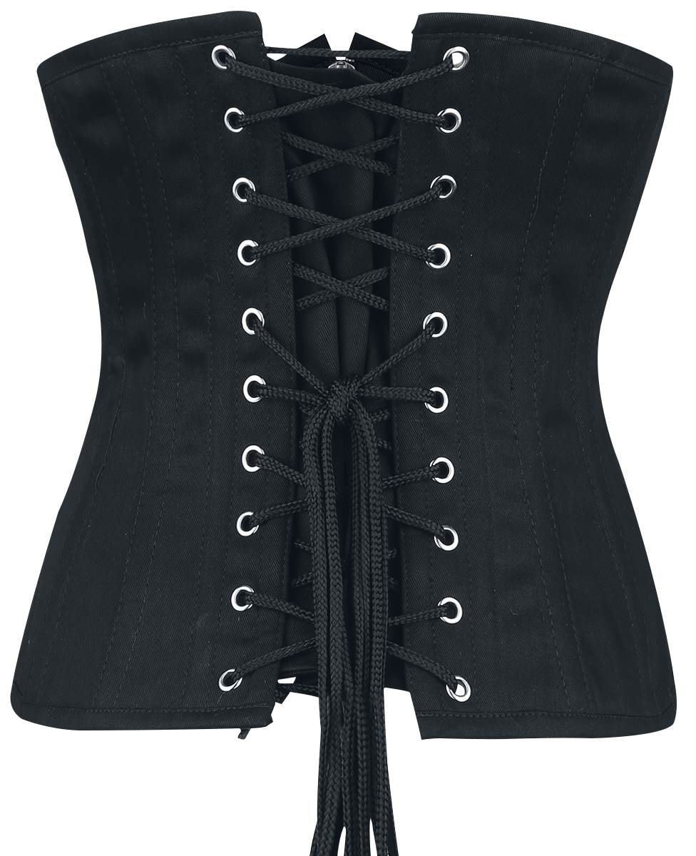 Ceinture Corset Gothic de Burleska - Alternate - S à XXL - pour Femme - noir - Burleska - View 2