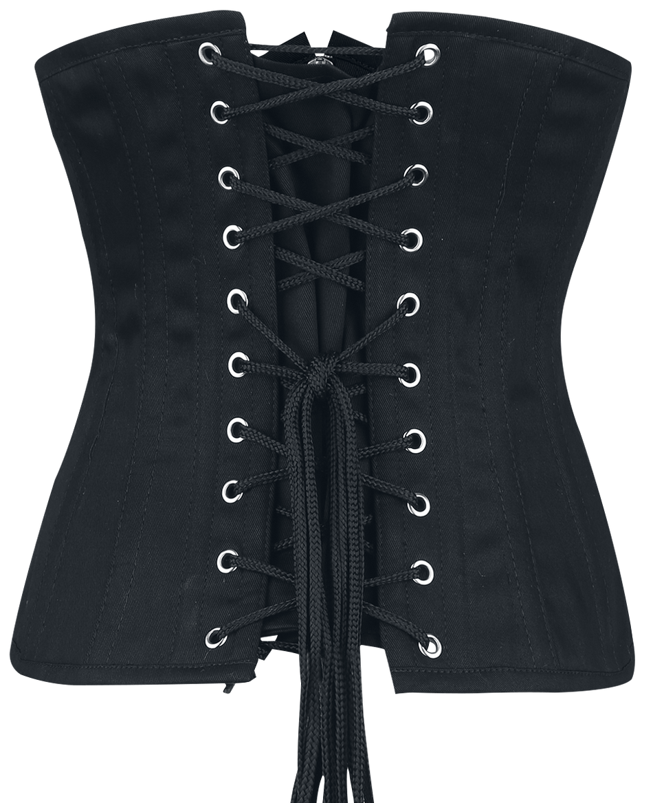 Ceinture Corset Gothic de Burleska - Alternate - S à XXL - pour Femme - noir - Burleska - View 2