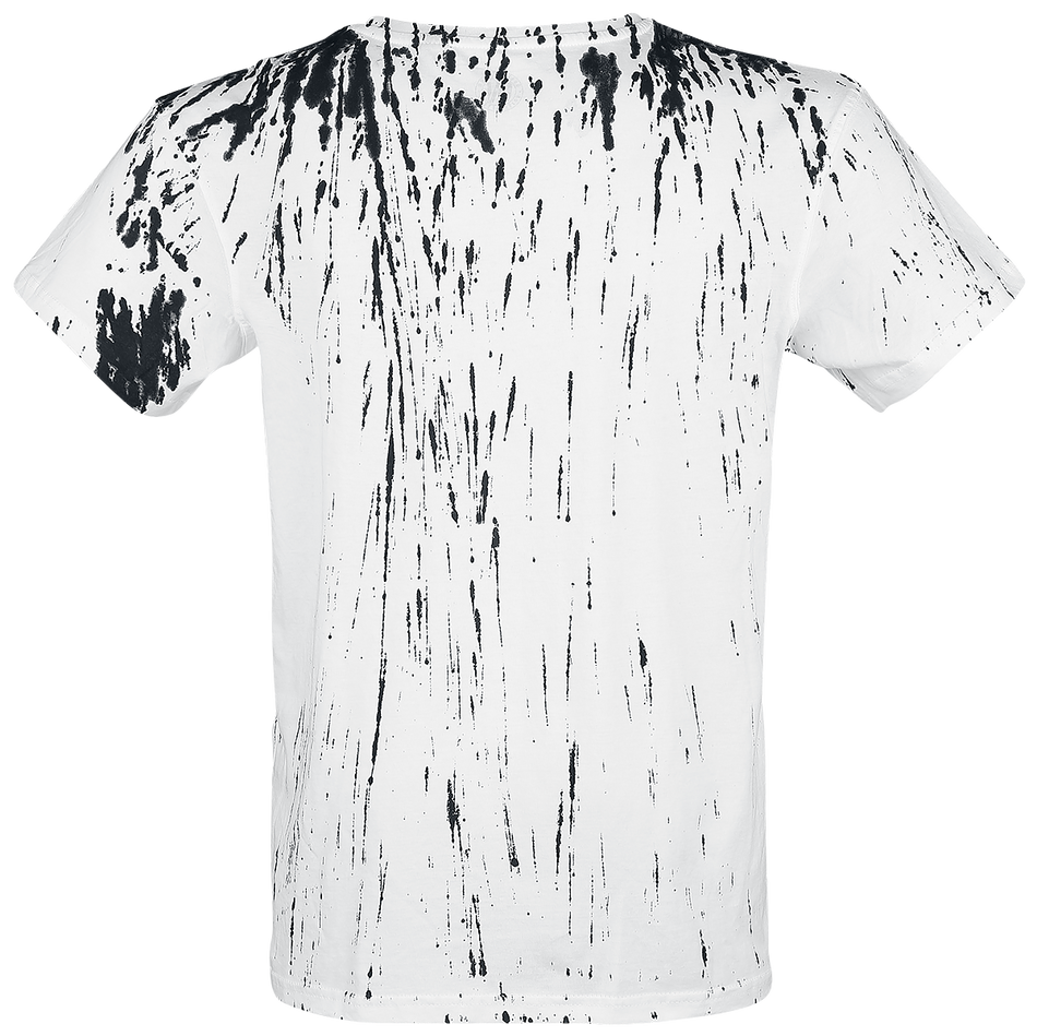 T-Shirt Manches courtes  de Outer Vision - Wings Tattoo Splashed Strips - S à 4XL - pour Homme - blanc - Outer Vision - View 2
