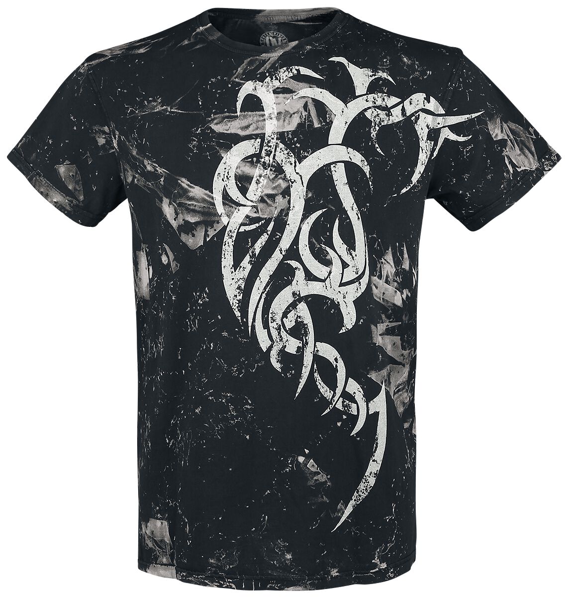 T-Shirt Manches courtes Gothic de Outer Vision - Marble Tattoo - S à 4XL - pour Homme - noir/blanc - Outer Vision