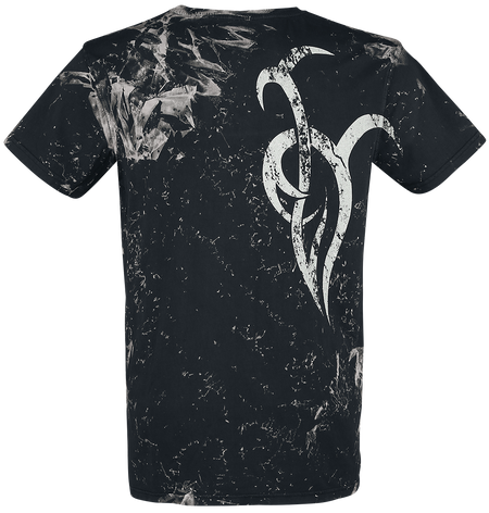 T-Shirt Manches courtes Gothic de Outer Vision - Marble Tattoo - S à 4XL - pour Homme - noir/blanc - Outer Vision - View 2