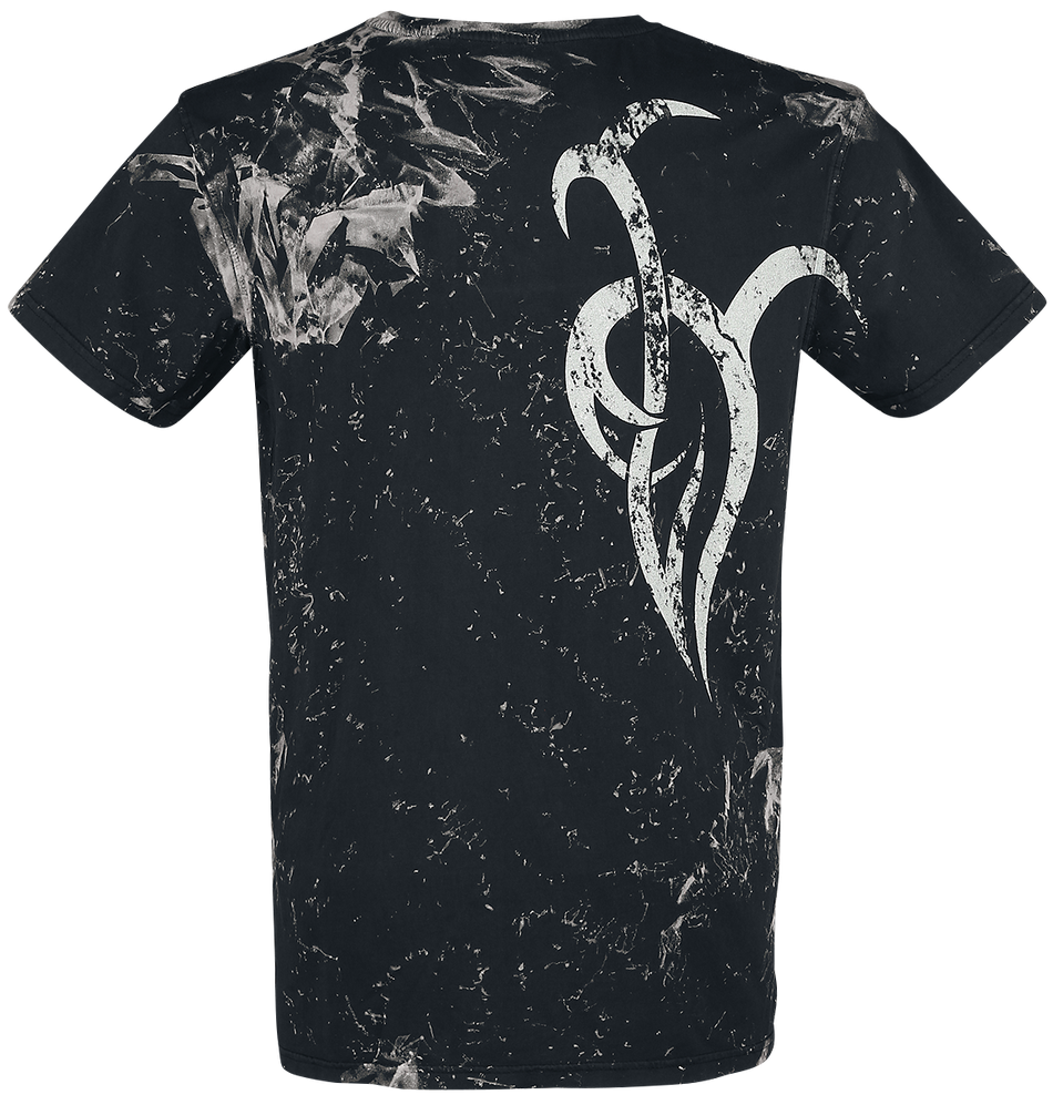 T-Shirt Manches courtes Gothic de Outer Vision - Marble Tattoo - S à 4XL - pour Homme - noir/blanc - Outer Vision - View 2