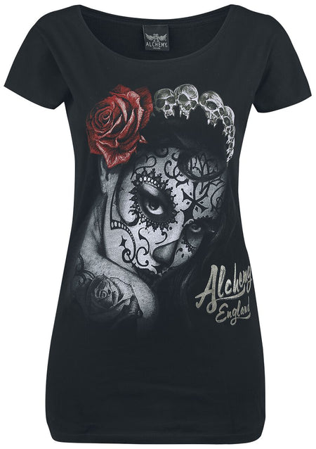 T-Shirt Manches courtes  de Alchemy England - Widow's Weed - M à XL - pour Femme - noir - Alchemy England