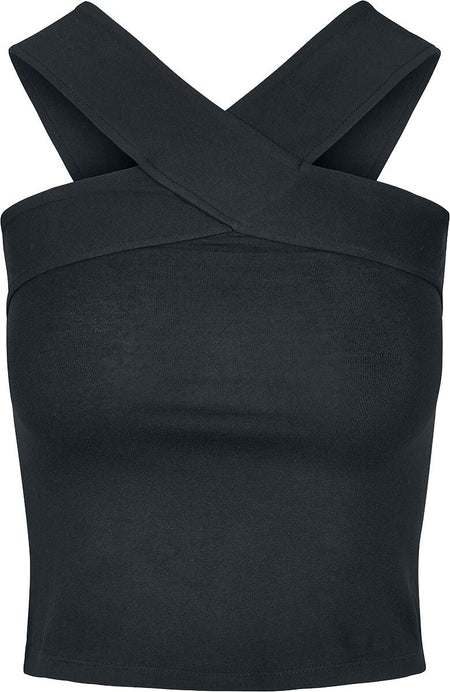 Top  de Urban Classics - Haut Femme Croisé - XS à 5XL - pour Femme - noir - Urban Classics