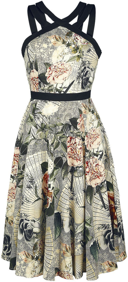 Robe mi-longue Rockabilly de H&R London - Ancient Roses - M à 4XL - pour Femme - multicolore - H&R London