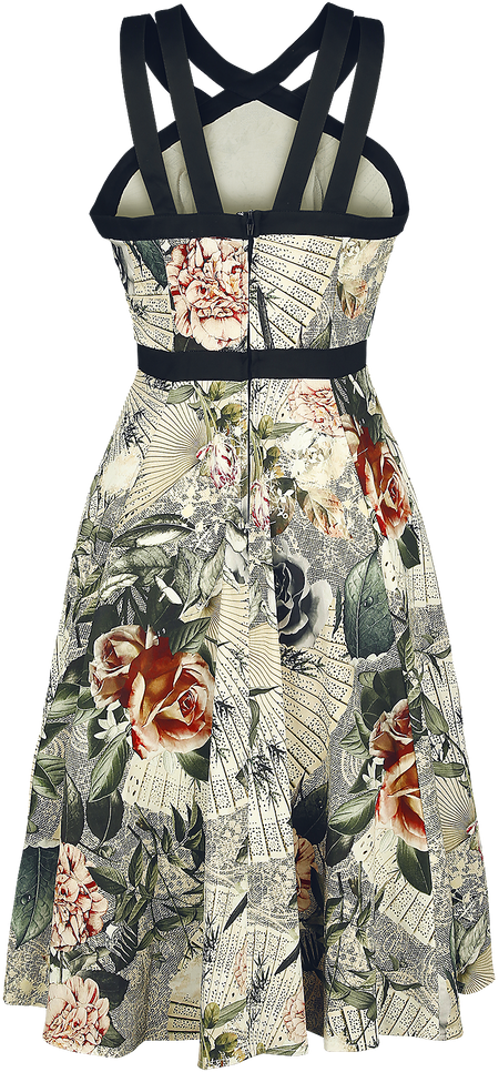 Robe mi-longue Rockabilly de H&R London - Ancient Roses - S à 4XL - pour Femme - multicolore - H&R London - View 2