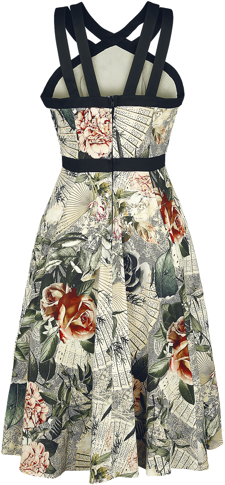 Robe mi-longue Rockabilly de H&R London - Ancient Roses - S à 4XL - pour Femme - multicolore - H&R London - View 2