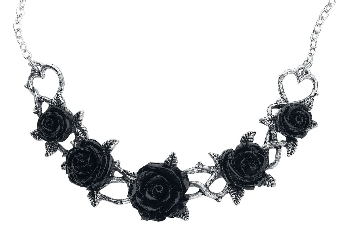 Collier Gothic de Alchemy Gothic - Chocker Rose Briars - pour Femme - couleur argent - Alchemy Gothic