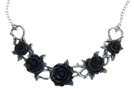Collier Gothic de Alchemy Gothic - Chocker Rose Briars - pour Femme - couleur argent - Alchemy Gothic
