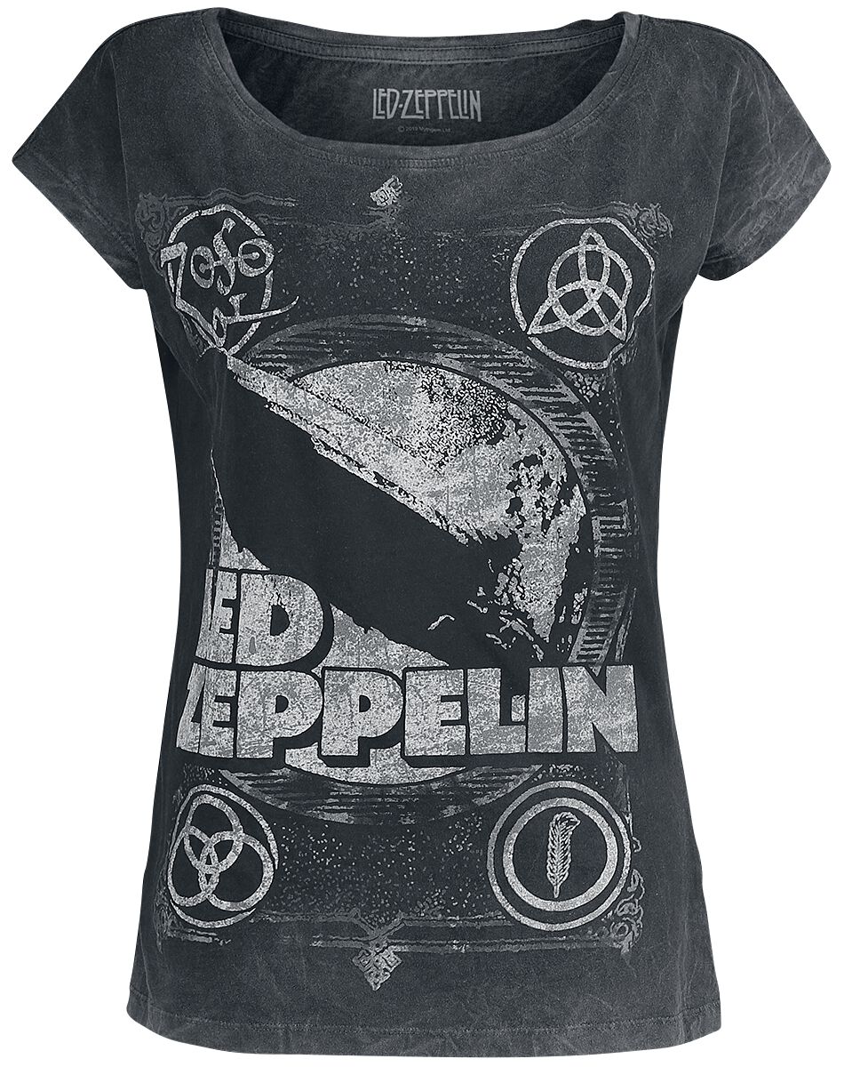 T-Shirt Manches courtes  de Led Zeppelin - Shook Me - L à 4XL - pour Femme - noir/gris - Led Zeppelin