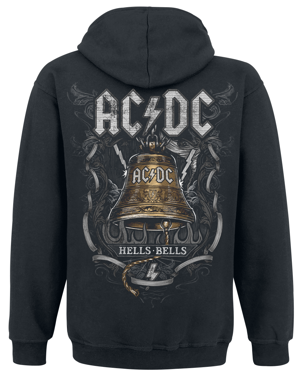 Sweat-shirt à capuche  de AC/DC - Hells Bells - S à L - pour Homme - noir - AC/DC - View 2