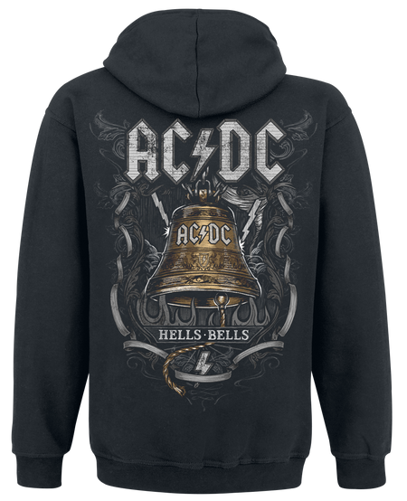 Sweat-shirt à capuche  de AC/DC - Hells Bells - S à L - pour Homme - noir - AC/DC - View 2