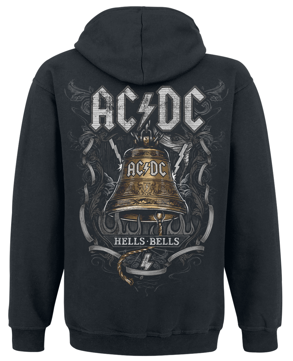 Sweat-shirt à capuche  de AC/DC - Hells Bells - S à L - pour Homme - noir - AC/DC - View 2
