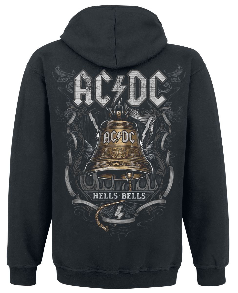 Sweat-shirt à capuche  de AC/DC - Hells Bells - S à XXL - pour Homme - noir - AC/DC - View 2