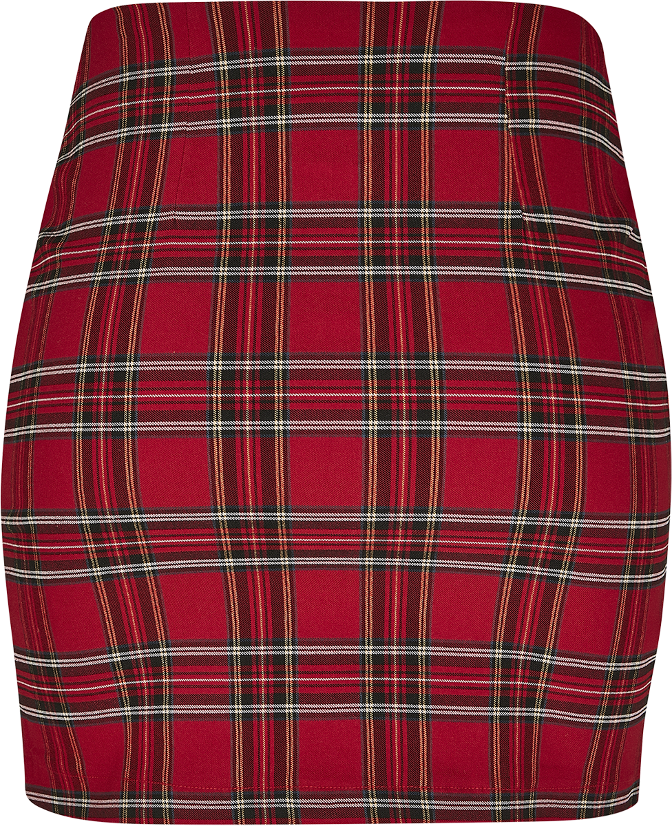Jupe courte  de Urban Classics - Jupe courte tartan - S à M - pour Femme - rouge/noir - Urban Classics - View 2